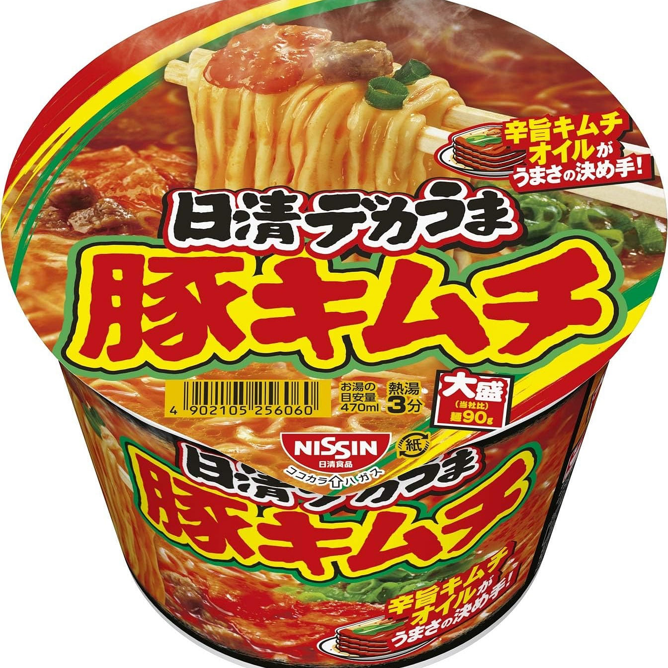 Nissin Ramen Noodles Large Size Kimchi Pork 101g 1 phần