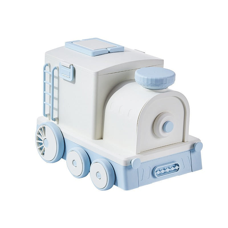 Train-Shaped Medicine Storage Box versatile- Blue 1 개입