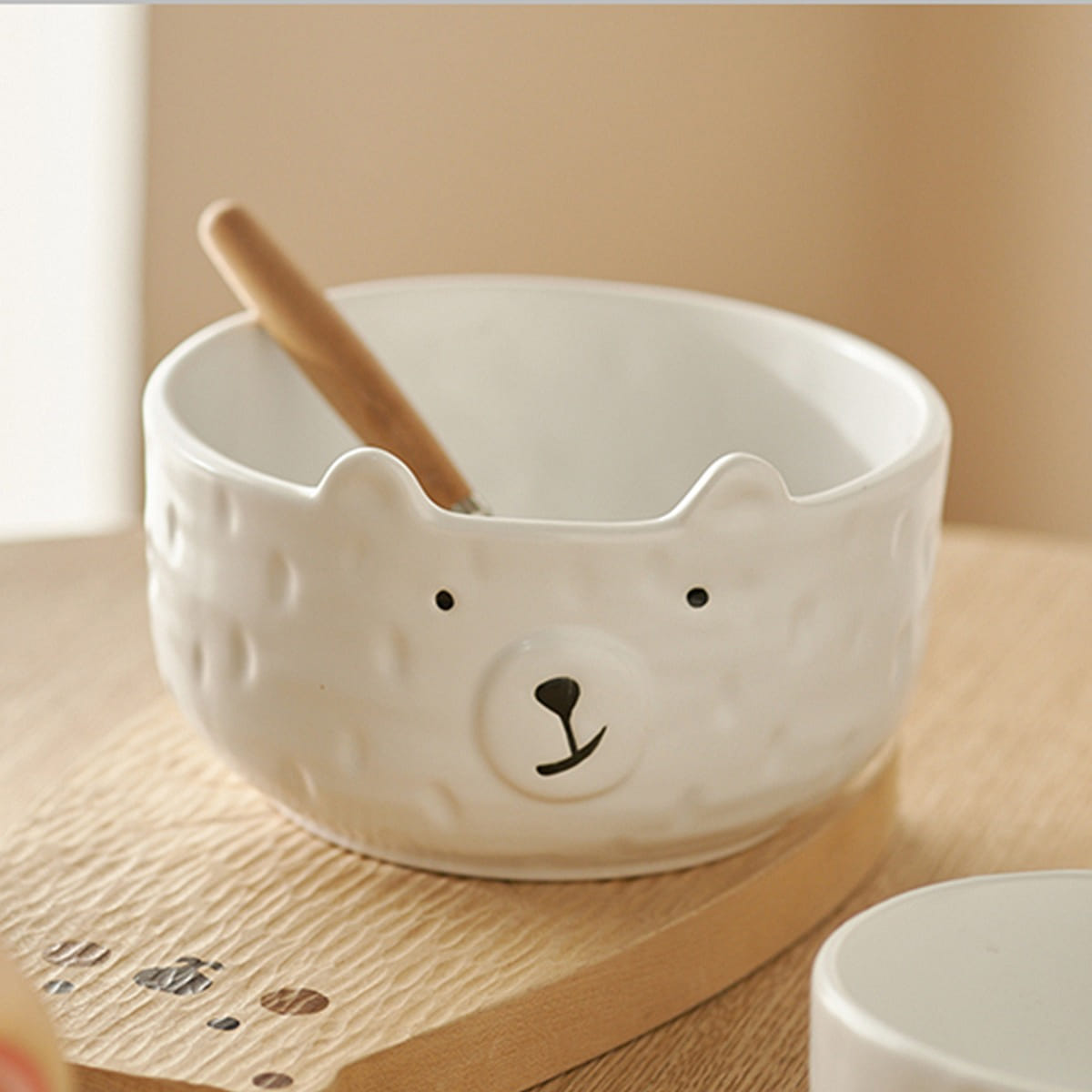 Lovely White Bear Ceramic Bowl -Large Bowl 1 개