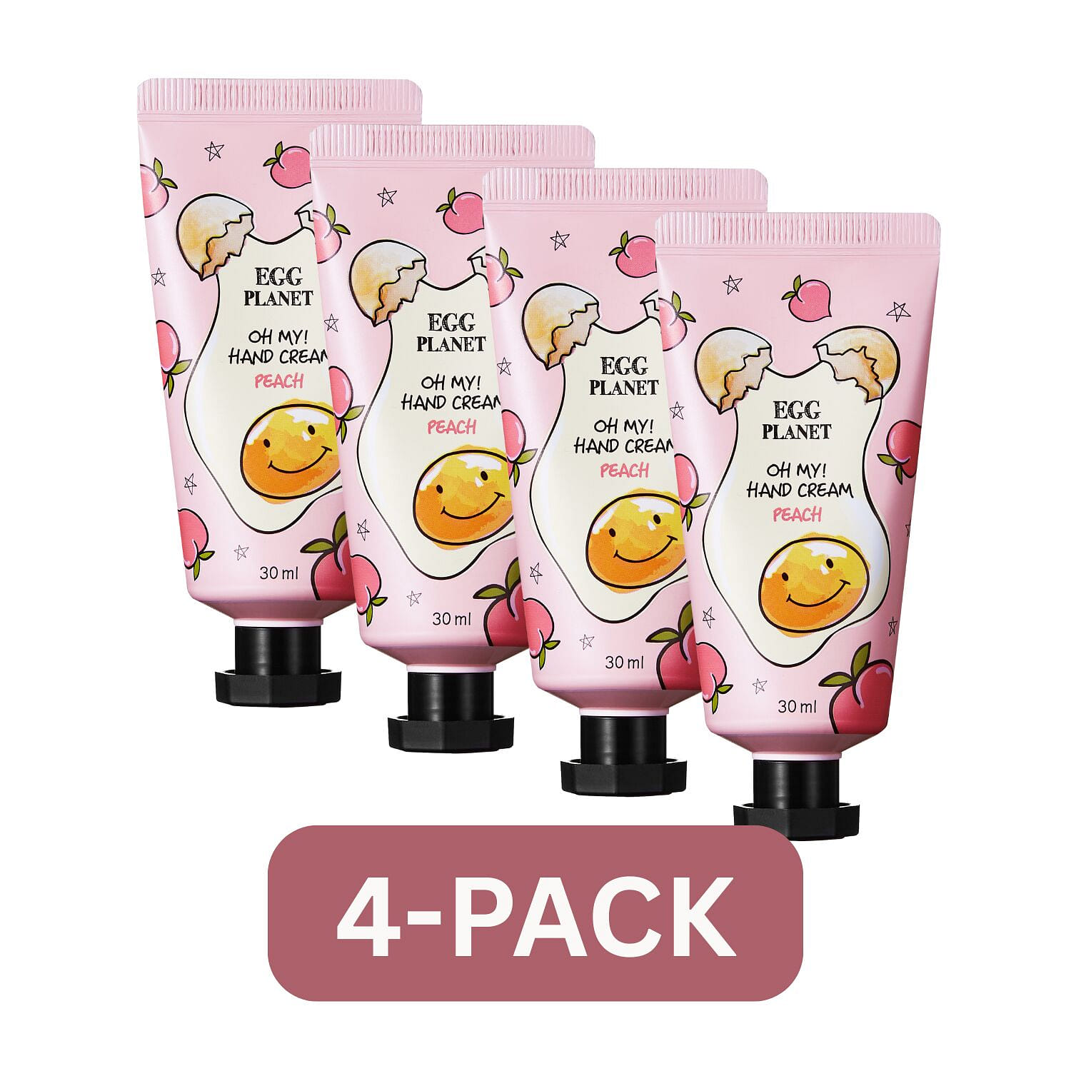 Egg Planet Hand Cream Peach 4-Pack 30 밀리리터