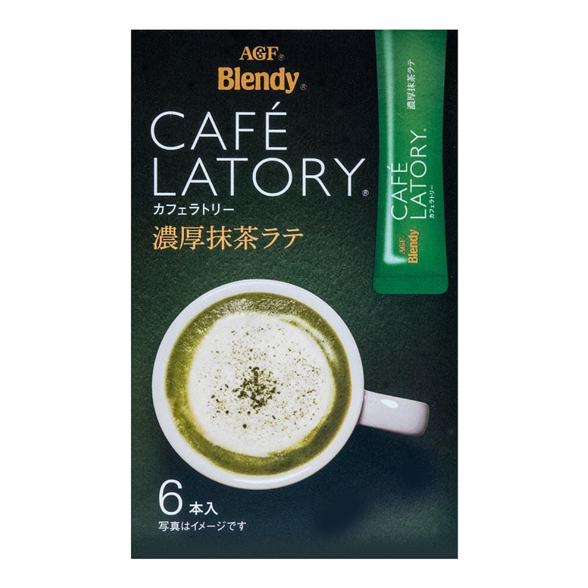 AGF Instant Blendy CAFE LATORY Matcha Green Tea Latte 6 Sticks/ 1 케이스