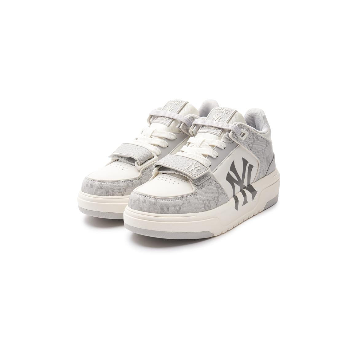 Korea Direct - MLB Korea Unisex Chunky Liner Mid Denim Shoes NY Yankees Gray 290(M11.0-W12.0) 1 count