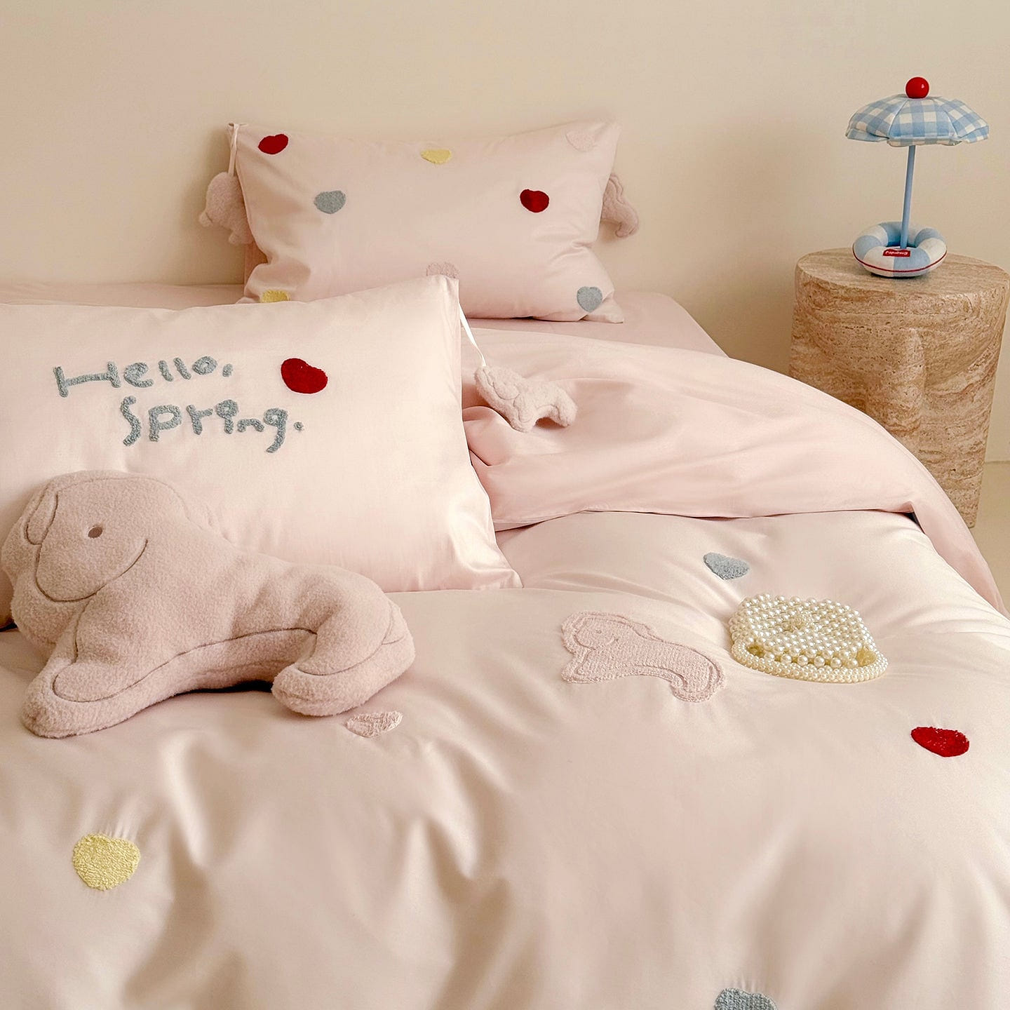 Spring Pony Ltd.Ed. Bedding Set Pink-King 2000 g