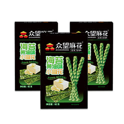 黄油海苔味麻花82g*3盒 246 克