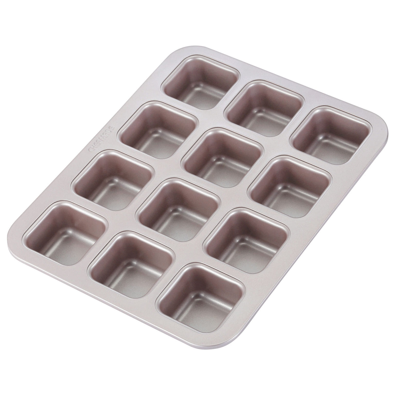 CHEFMADE Brownie Cake Pan,12-Cavity Non-Stick Square Muffin Pan Blondie Bakeware 1 ส่วน