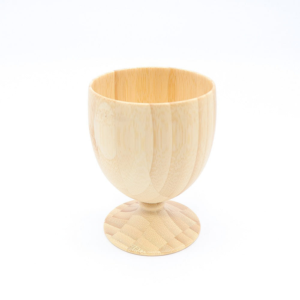 RIVERET Goblet Glass (White) -dishwasher-safe bamboo cup made in Japan 1 ส่วน