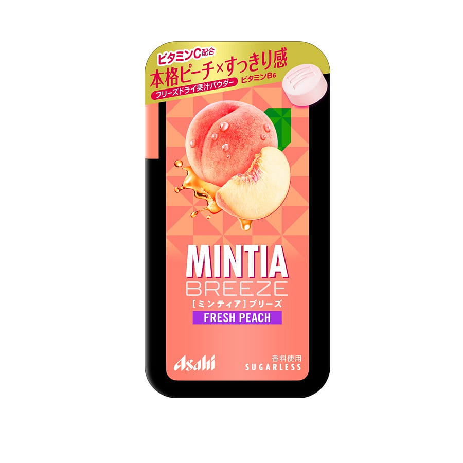 ASAHI Mintia Sugarless Mints Breeze Fresh Peach 30 Tablets/ 1 케이스