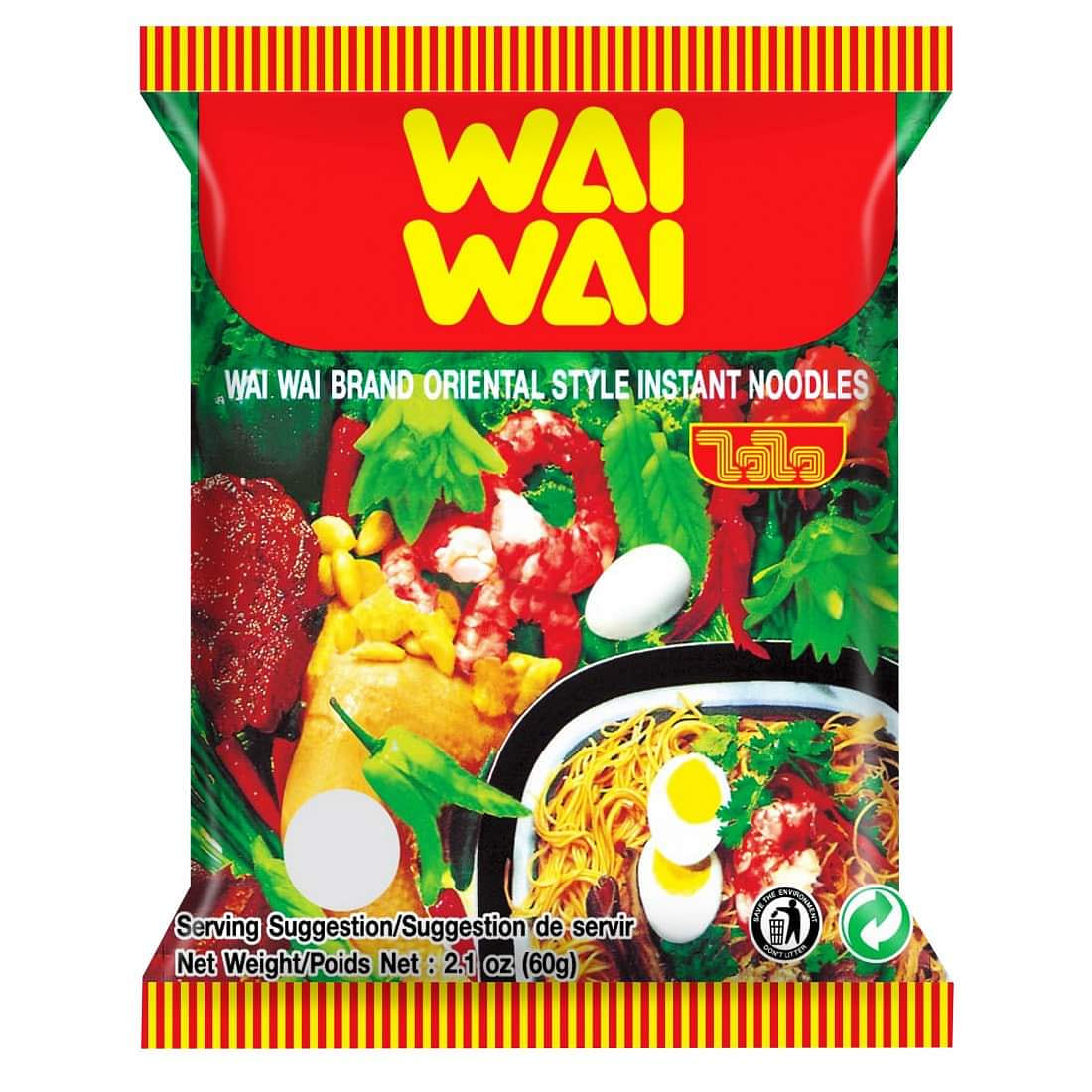 Wai Wai Oriental Style Instant Noodles Single Pack 1 each