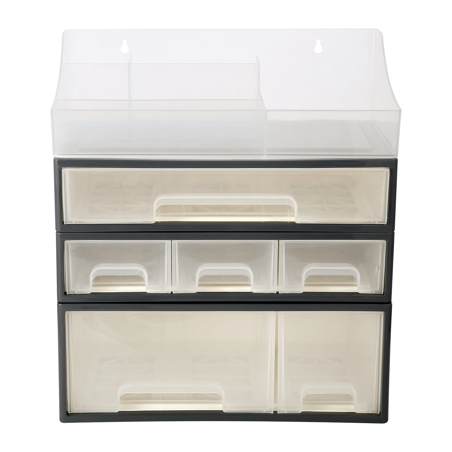 Multifunctional 4-Lay Storage Box [TDBC] 6 Drawers 5 Slots Transparent 1 개입
