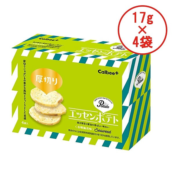 CALBEE Essence Potato Baked Ariake Nori Flavor Chips 68g 4 packs 1 케이스