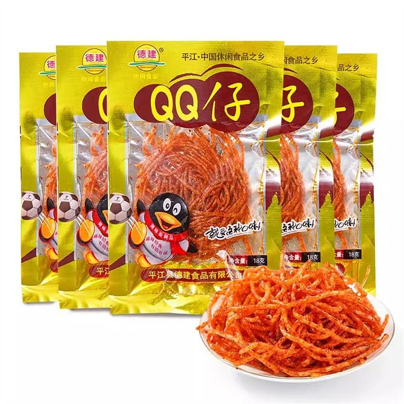 Dejian QQ Chili Sticks Spicy Gluten Spicy Sticks Hunan Specialty 18g/bag 18 กรัม