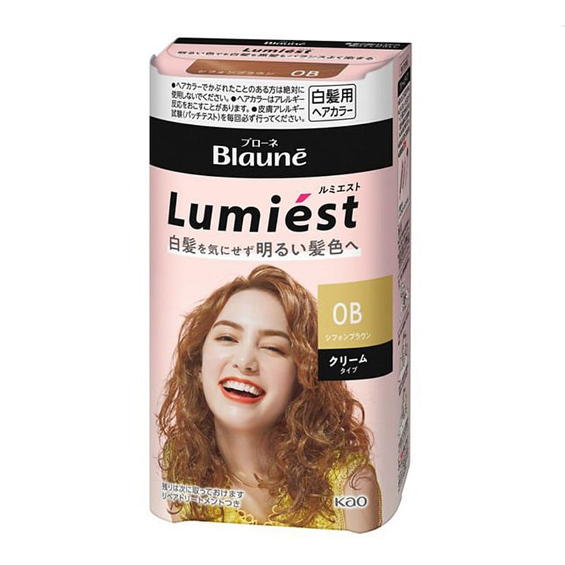 Kao Blaune Lumiest Hair Color 0B Chiffon Brown 108g 1 ส่วน