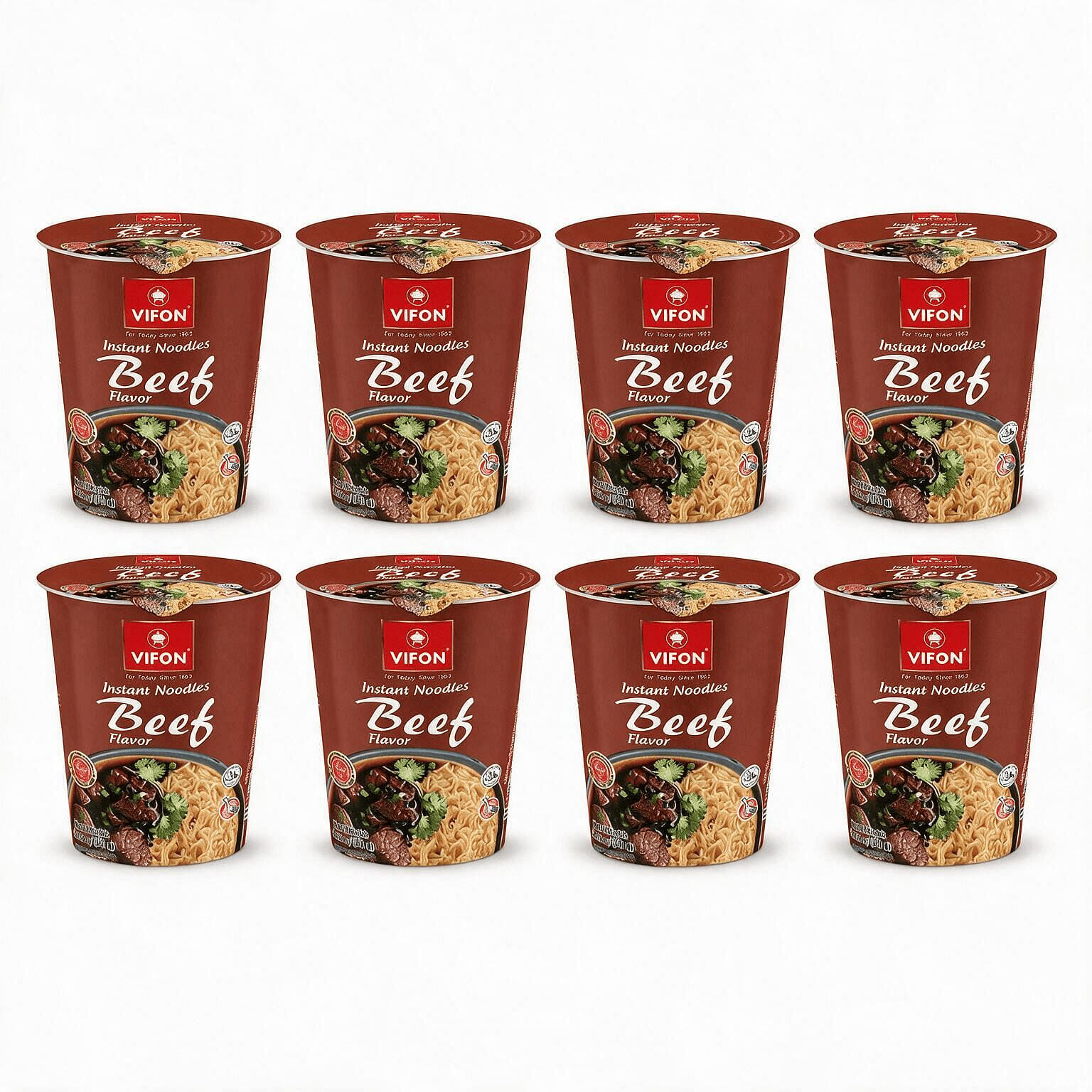 [8-CUP] VIFON Beef Flavor Noodle Cup 2.12 oz*8 each