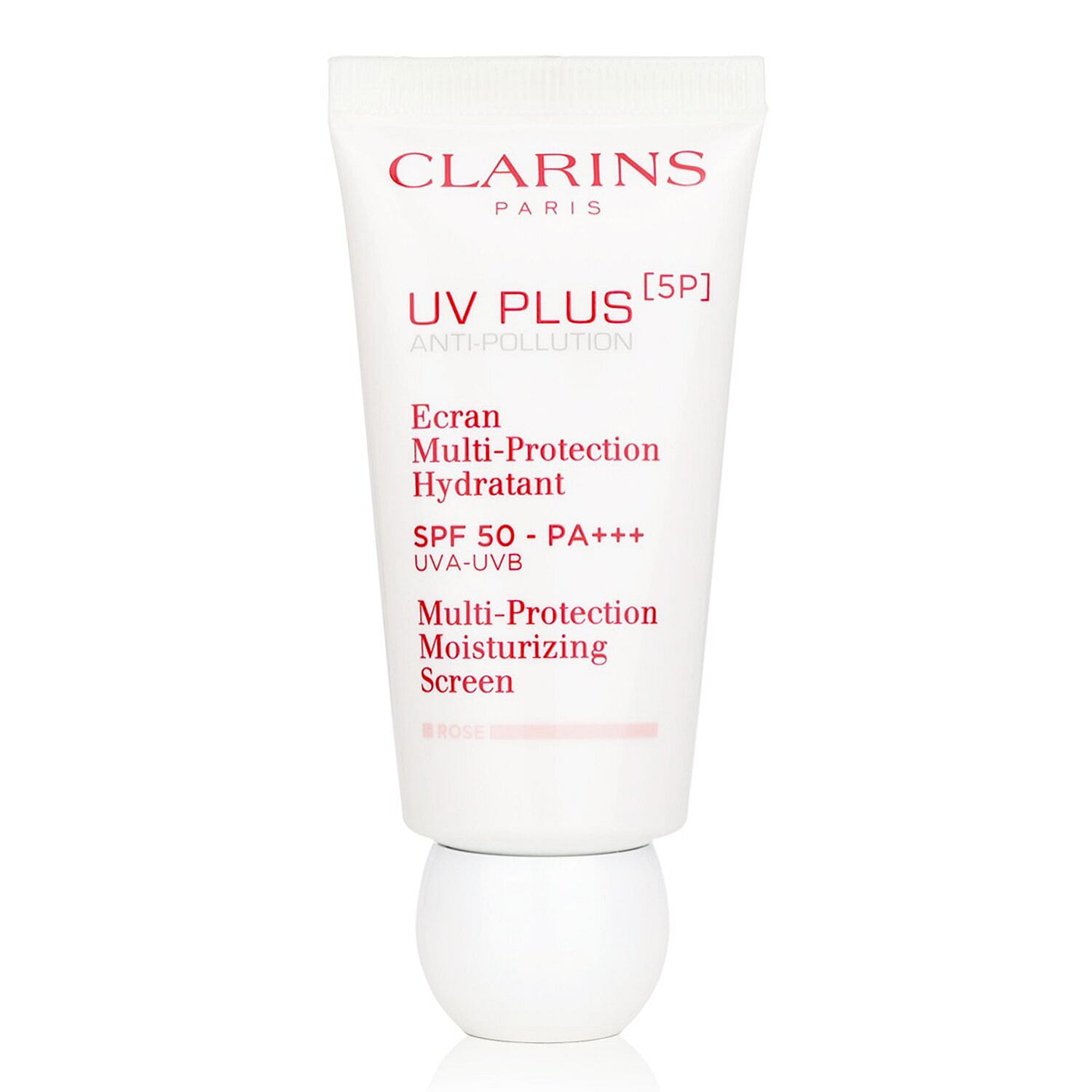 Clarins "UV Little White Shield" Clarins Multi-effect Light Sunscreen Lotion SPF50 - Moisturizing Pink 30ml/1oz 30 밀리리터