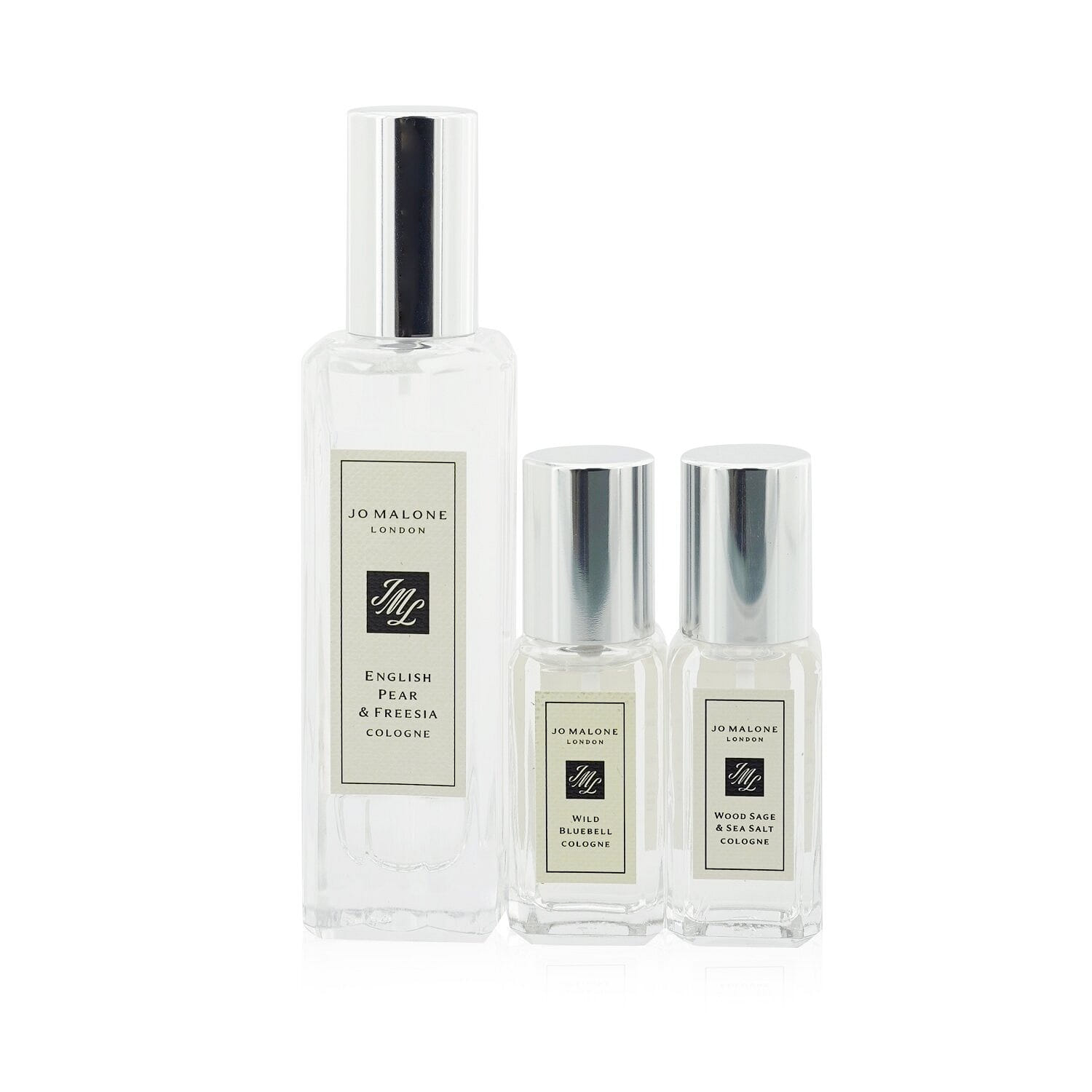 Jo Malone English Pear & Freesia Cologne Collection: English Pear & Freesia 30ml, Wild Bluebell 9ml, Wood Sage & Sea Salt 9ml 3pcs 3 ส่วน