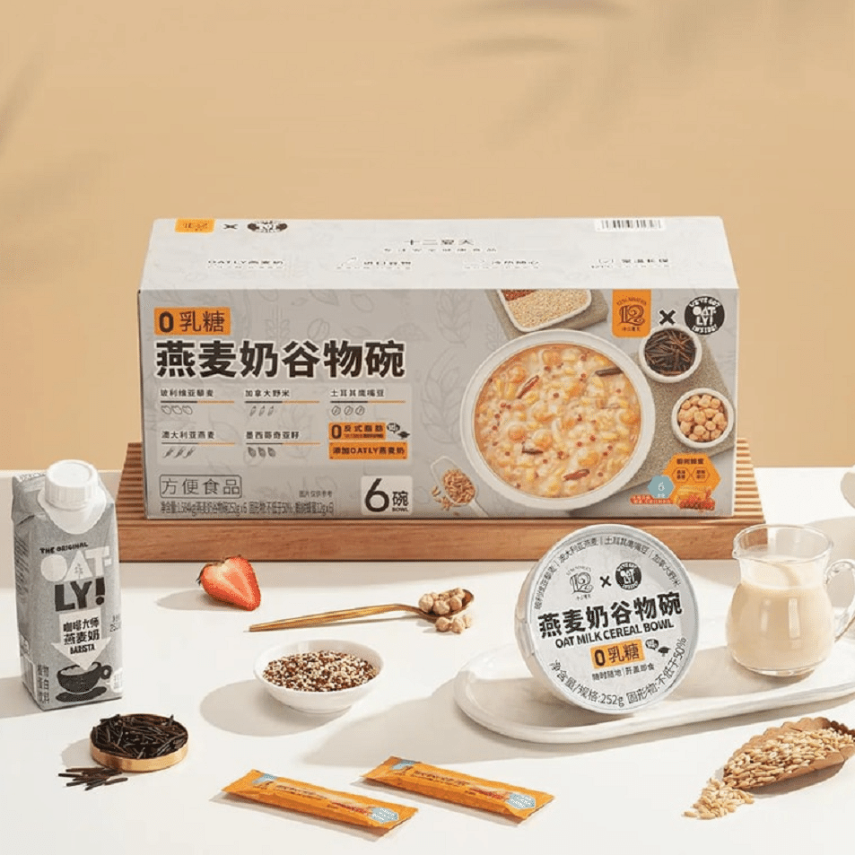 Oat Milk Cereal Bowl with Honey Flavor 8.88 oz*6pc 1 hộp
