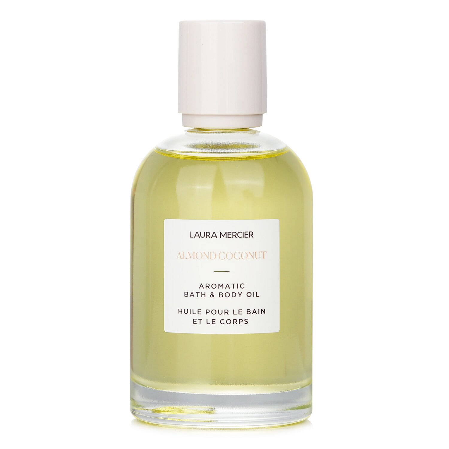 Laura Mercier Almond Coconut Body Oil nourishes, soothes, deeply moisturizes and brightens skin 100ml/3.3oz 100 ml