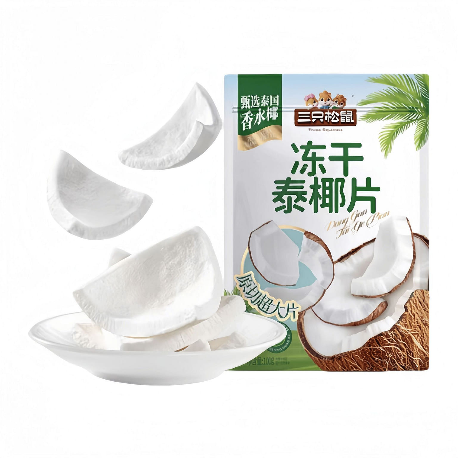 Freeze-dried Thai coconut slices 100g *1 bag 100 g