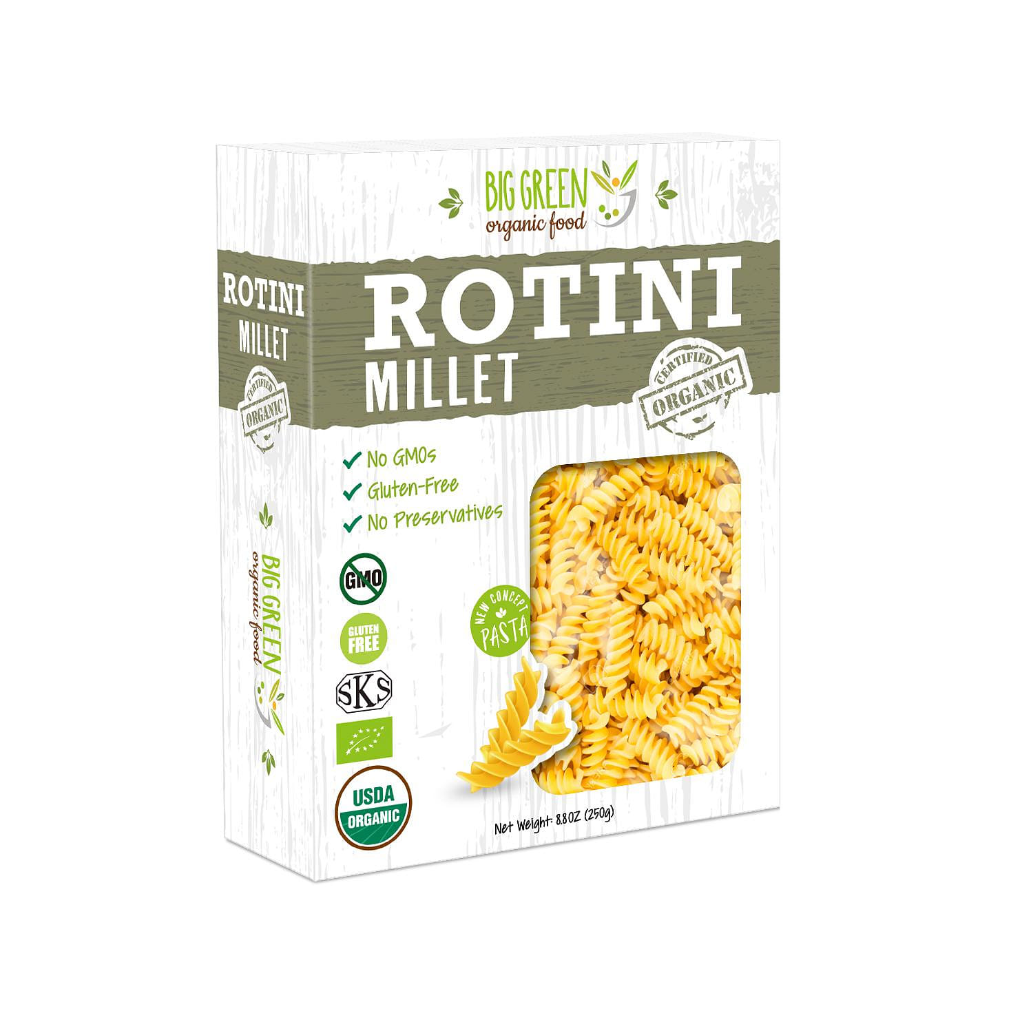 New Concept Organic Millet Rotini 8.8 온스