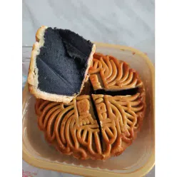 广州黑豆沙月饼 纯黑豆沙中秋月饼1枚 187.5 克