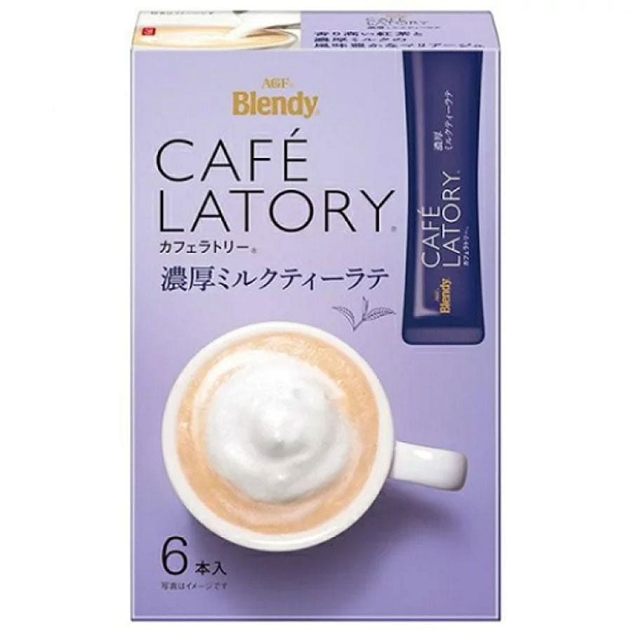 AGF Blendy Cafe Latory Rich Royal Milk Tea Cafe Latte 6pcs/ 1 ส่วน