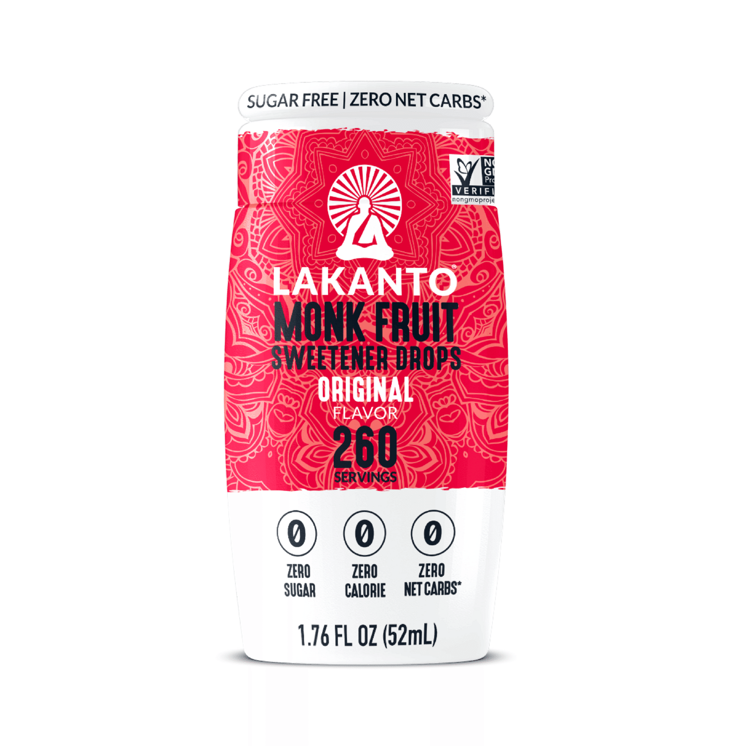 Lakanto Pure Monk Fruit Extract Drops Original 1.76 액량 온스