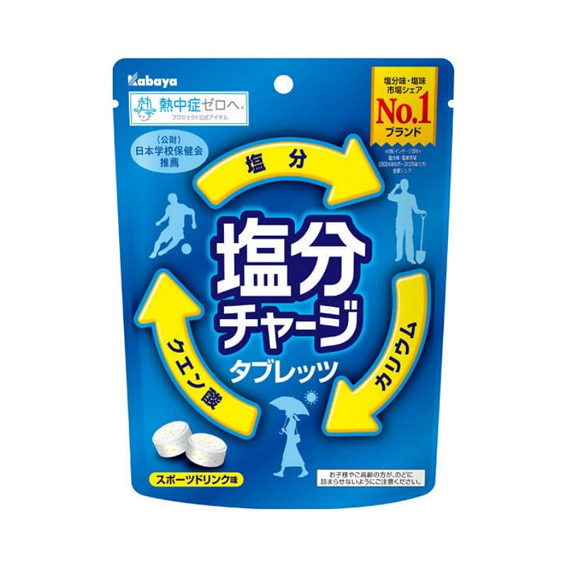カバヤ 塩分チャージタブレッツ スポーツドリンク味 81g 1 パック