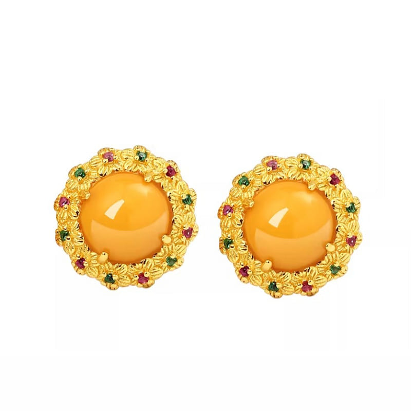 Honeywax Earrings Pure Wealth Flower Wreath12*12mm 1 box
