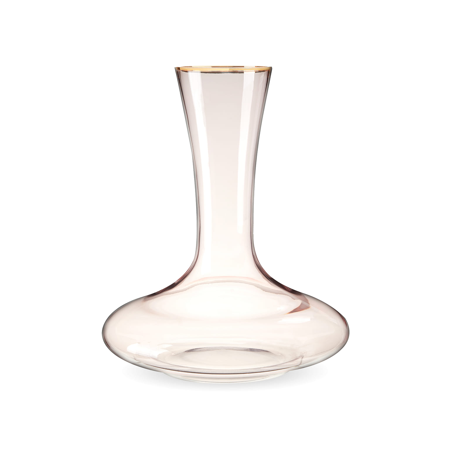 Twine Rose Crystal Decanter, Pink Wine Decanter and Aerator, Gold Rim, Wine Carafe, Crystal Decanter, Pink, Set of 1 25 オンス