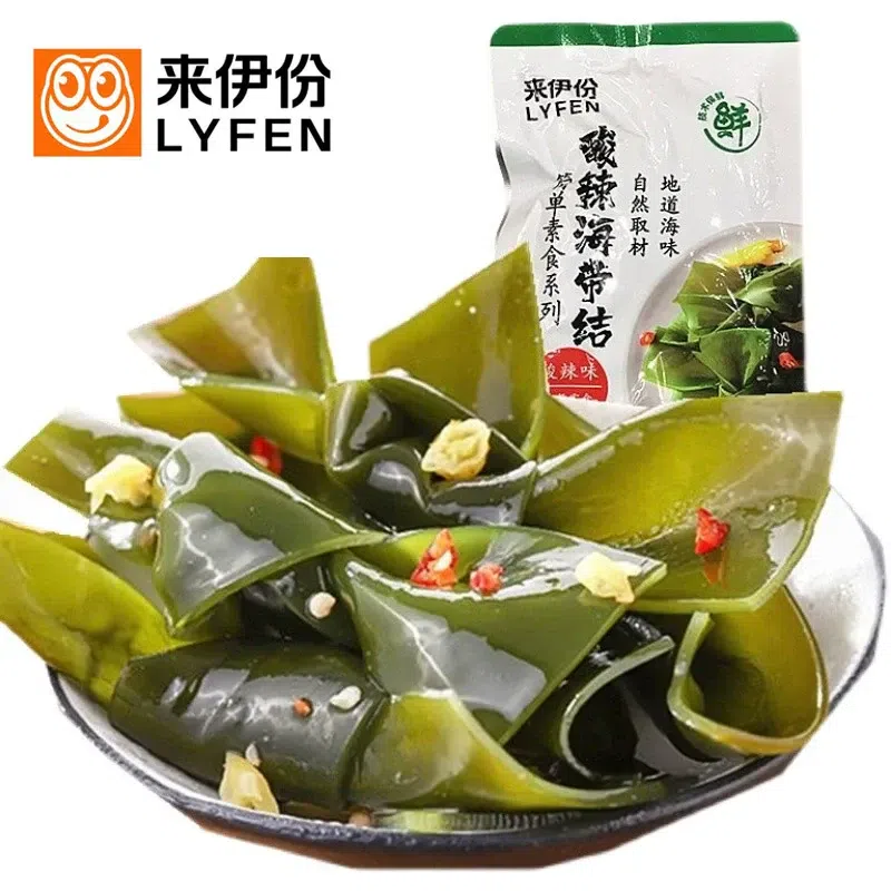 LYFEN Spicy and Sour Kelp Knots 3 packs 66 g