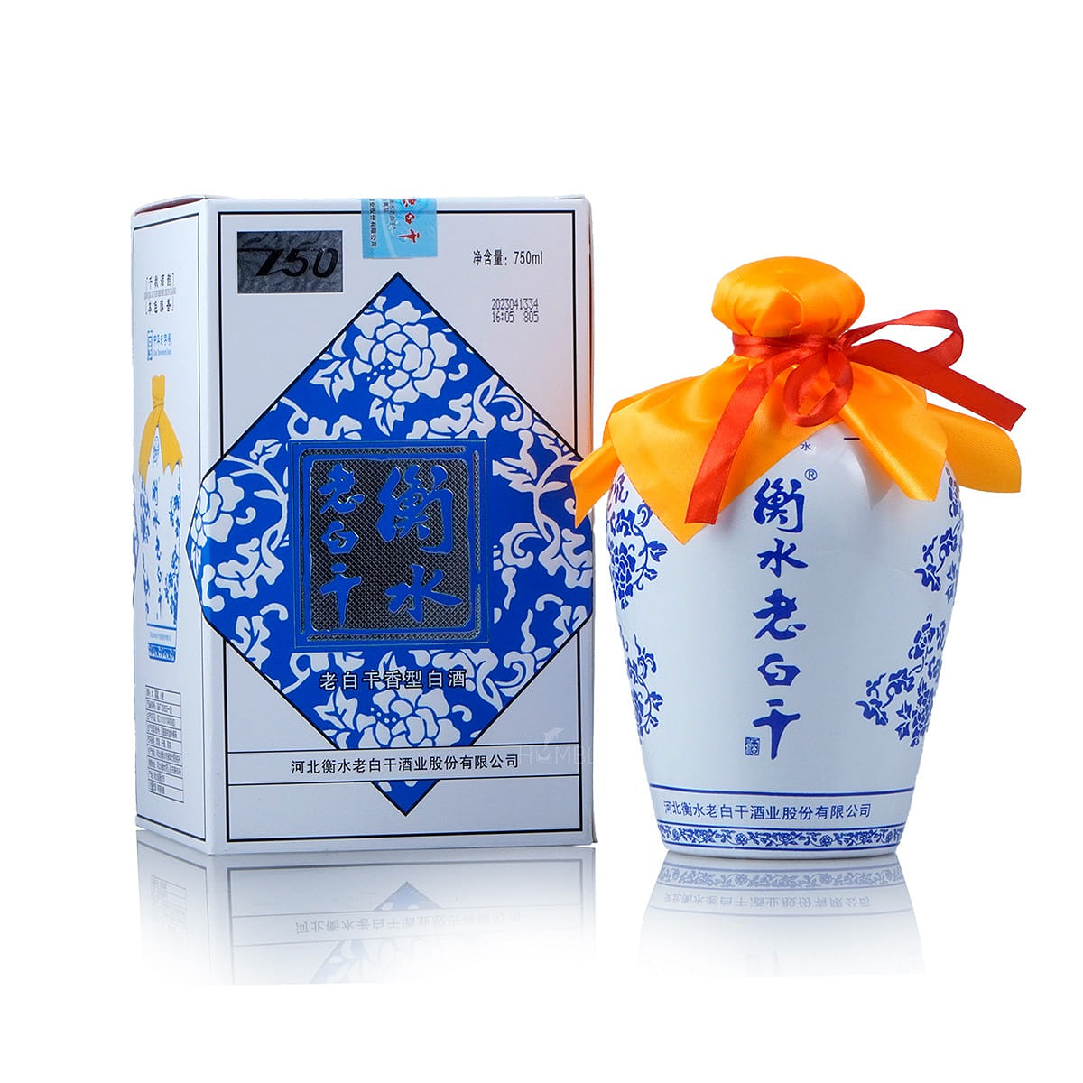 Heng Shui Lao Bai Gan Porcelain Bottle Baijiu 750 ml