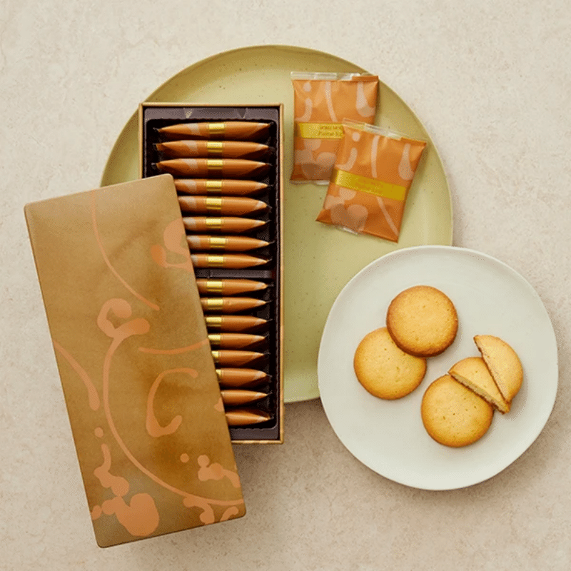 Yokumoku Chocolate Round Almond Cookies 16 pieces 1 케이스