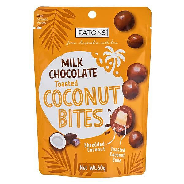 Get PATONS Milk Chocolate Toasted Coconut Bites 60g 1 pack