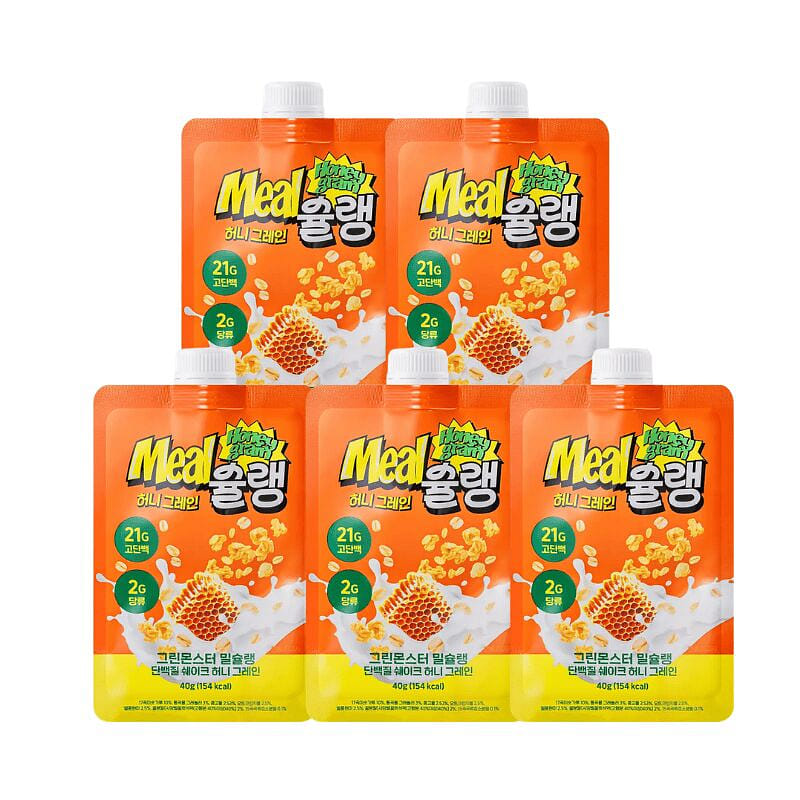 GREENMONSTER Meal ShakeHoney Grain Flavor 40g 5 pack
