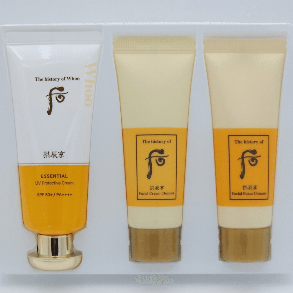 The History Of whoo Gongjinhyang Essential UV Protective Cream 3 Pcs Set 140 밀리리터