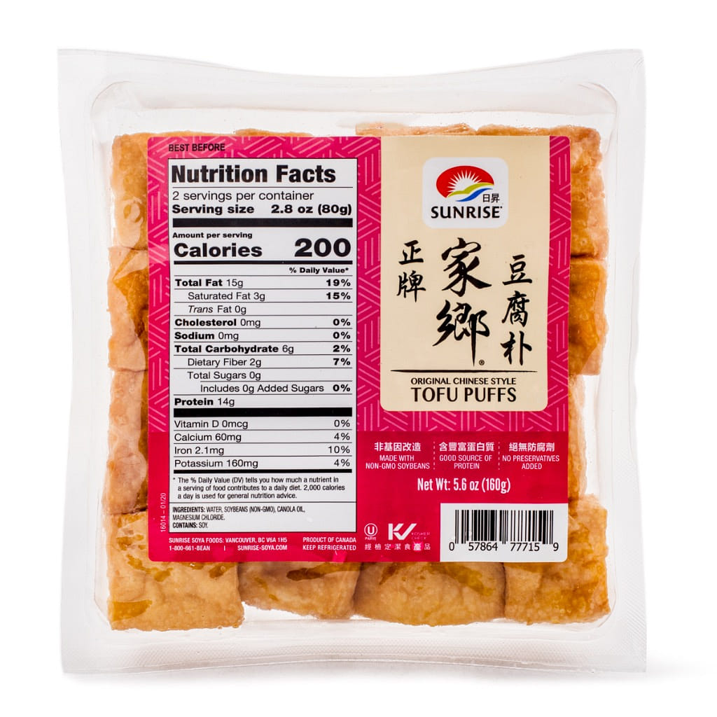 Sunrise Original Chinese-Style Tofu Puffs 160 g
