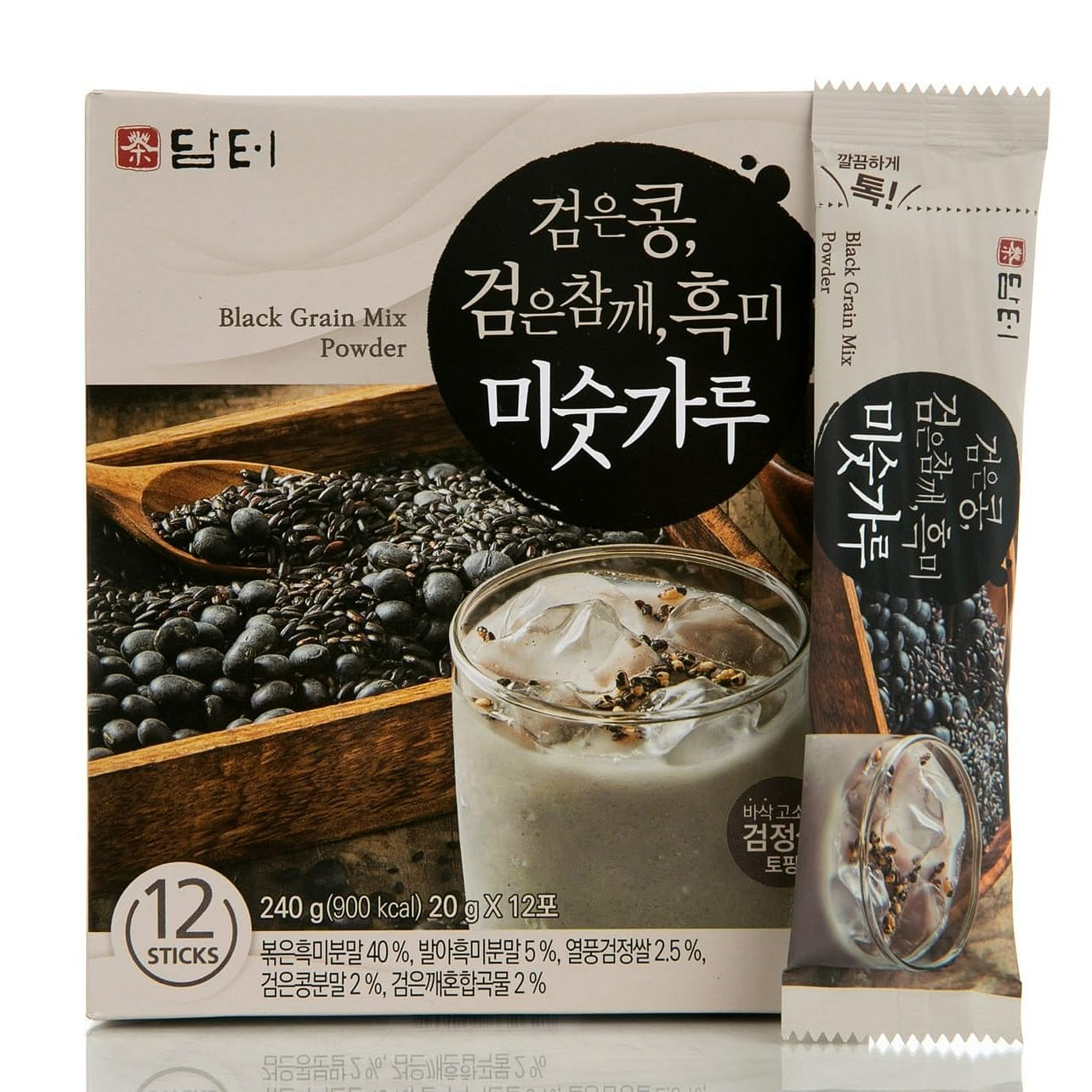 Damtuh Misugaru Powder Drink Mix Black Grain Blend 1 each