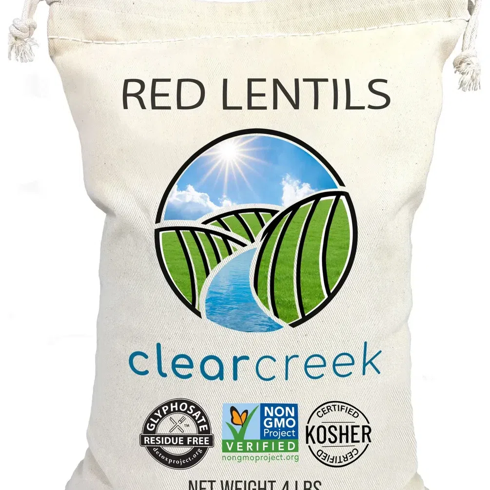 Clear Creek Red Lentils 4 lb Drawstring Bag 1 each