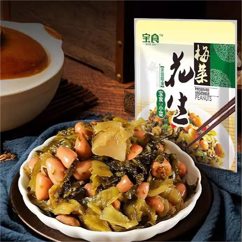BaoShi Plum Peanuts 70gSmall DishesSaucesPicklesSalted VegetablesNext Meal 70 กรัม