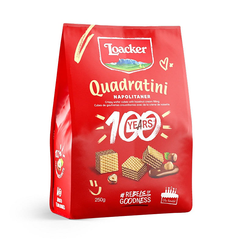 Loacker Hazelnut Chocolate Sandwich wafer biscuits 250 g