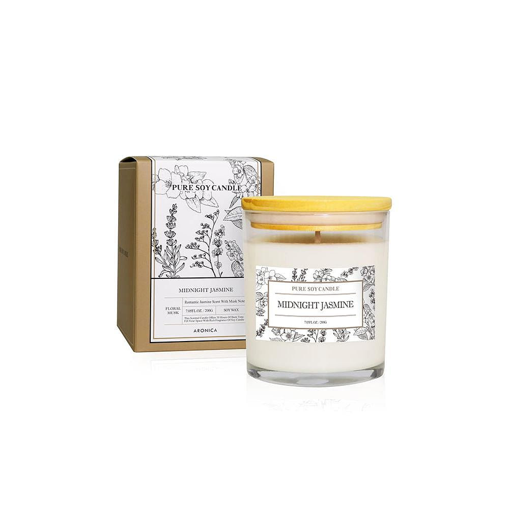 ARONICA Pure Soy Candle - Midnight Jasmine 200g(7.05oz) 1 each