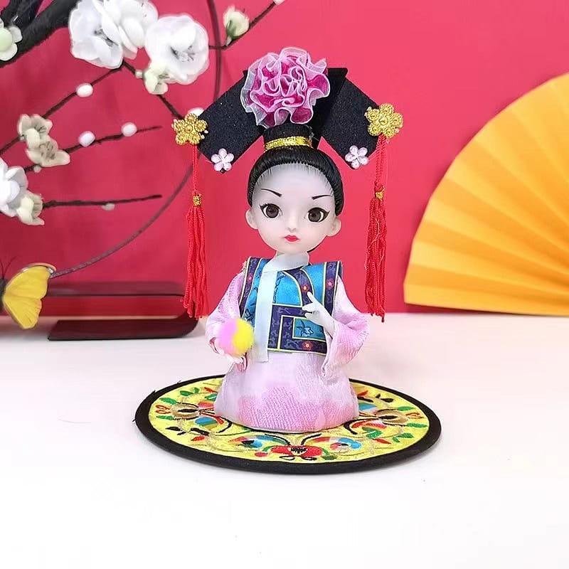 Handmade Peking Opera Figurine - Silk Cloth Doll for Home Decor and Gifts-19 150 그램