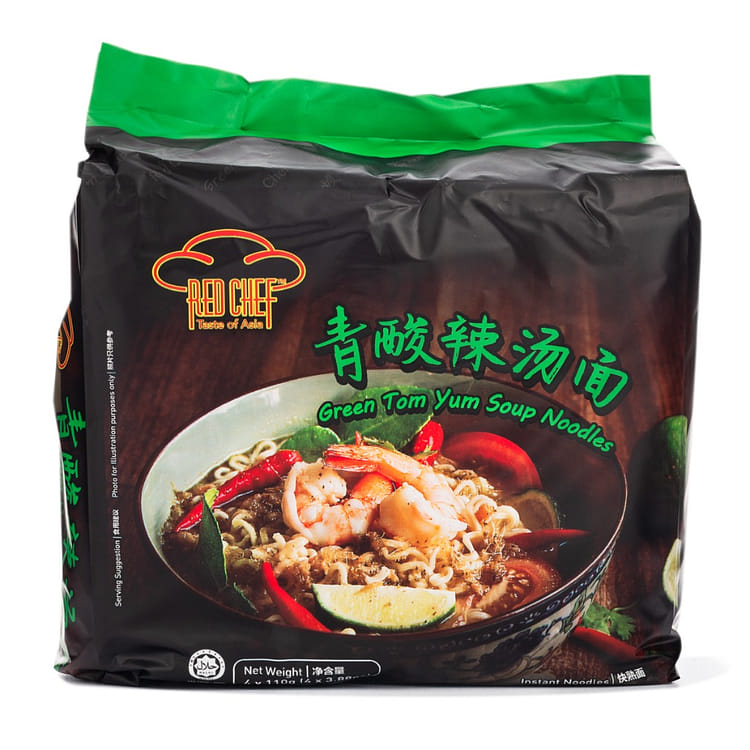 Get Red Chef Green Tom Yum Soup Noodles 110g x 4pk Delivered
