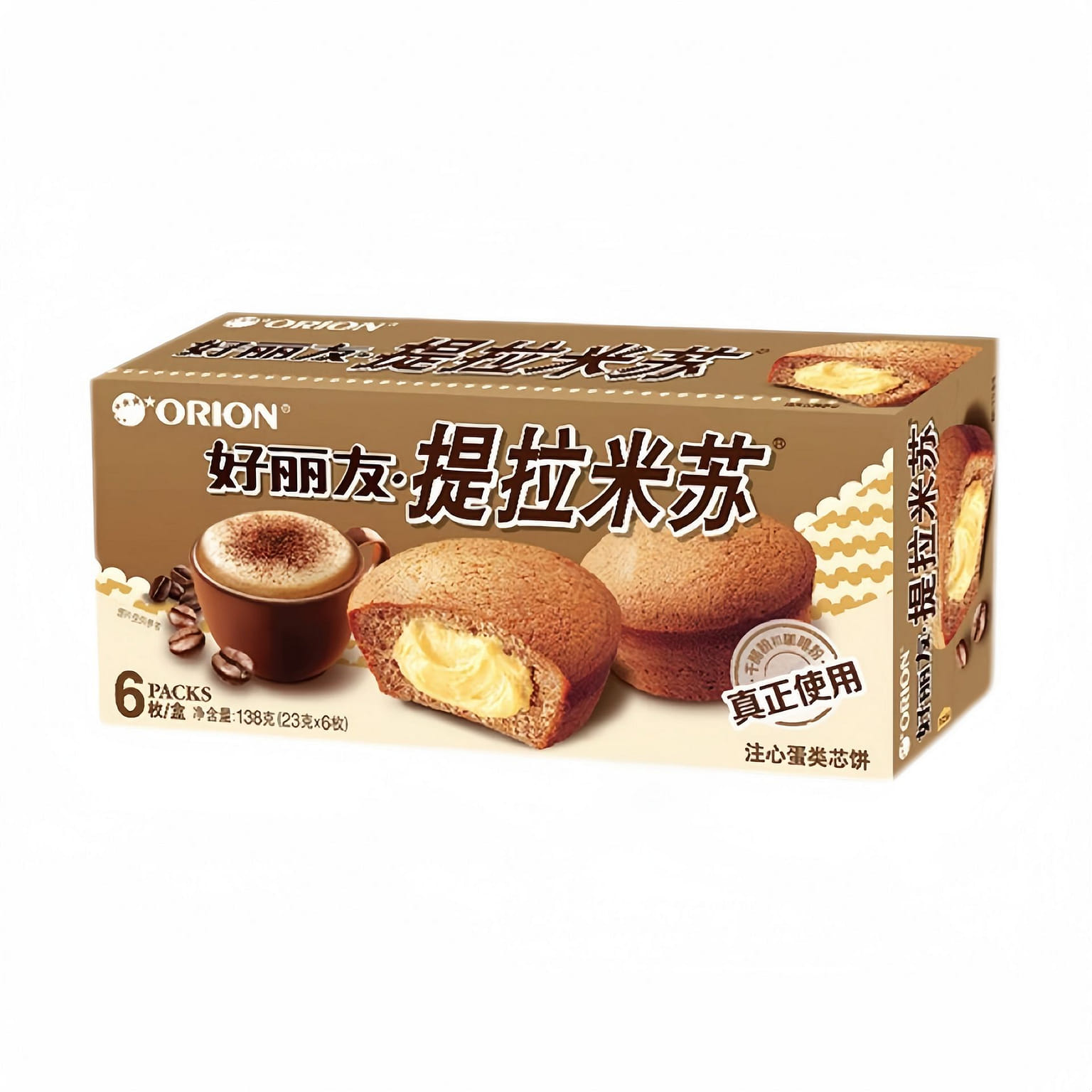 Orion Tiramisu Pie 23g*6 pieces 1 box 138 g