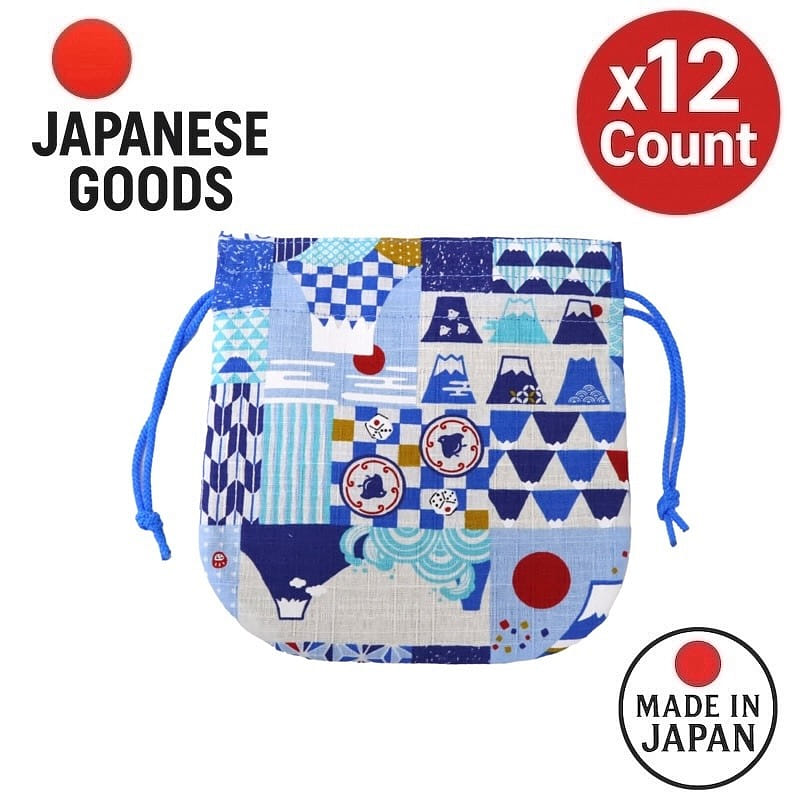Mt. Fuji Drawstring Pouch Made in Japan 1 bunch