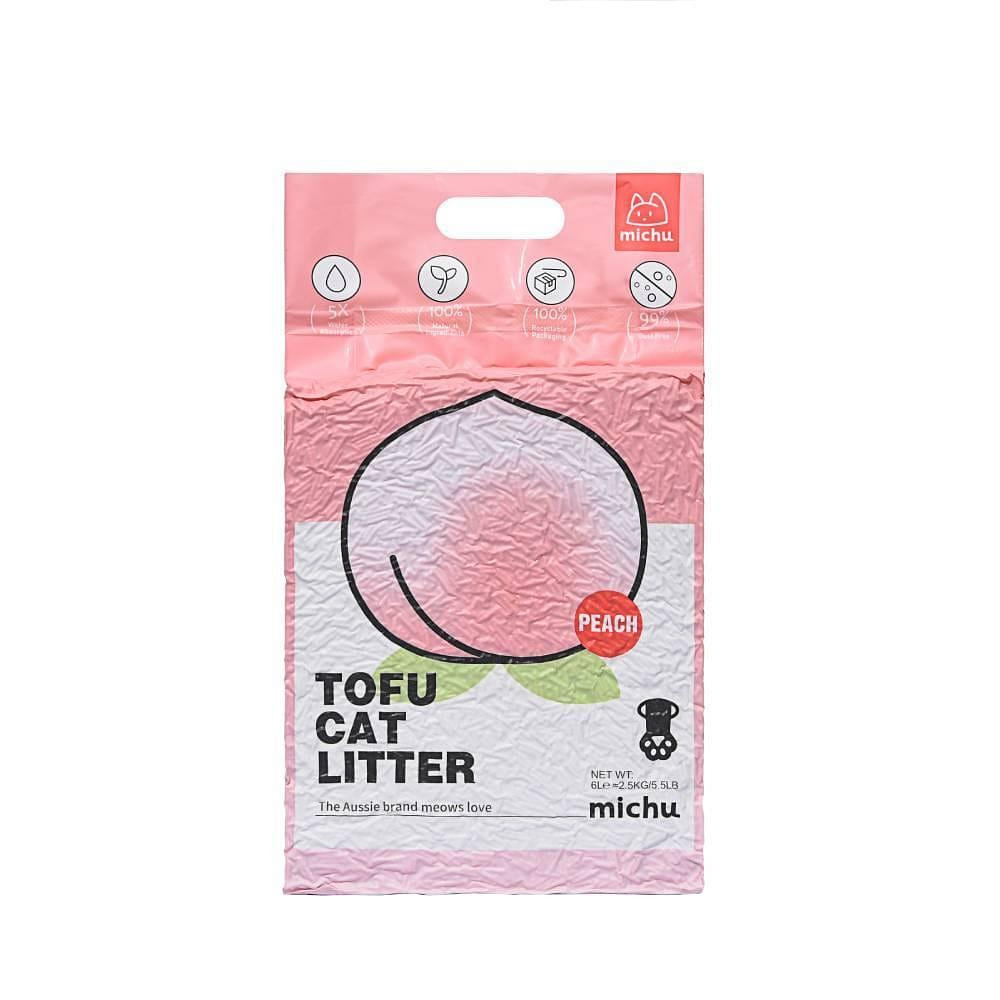 MICHU Tofu Cat Litter Peach 5 파운드