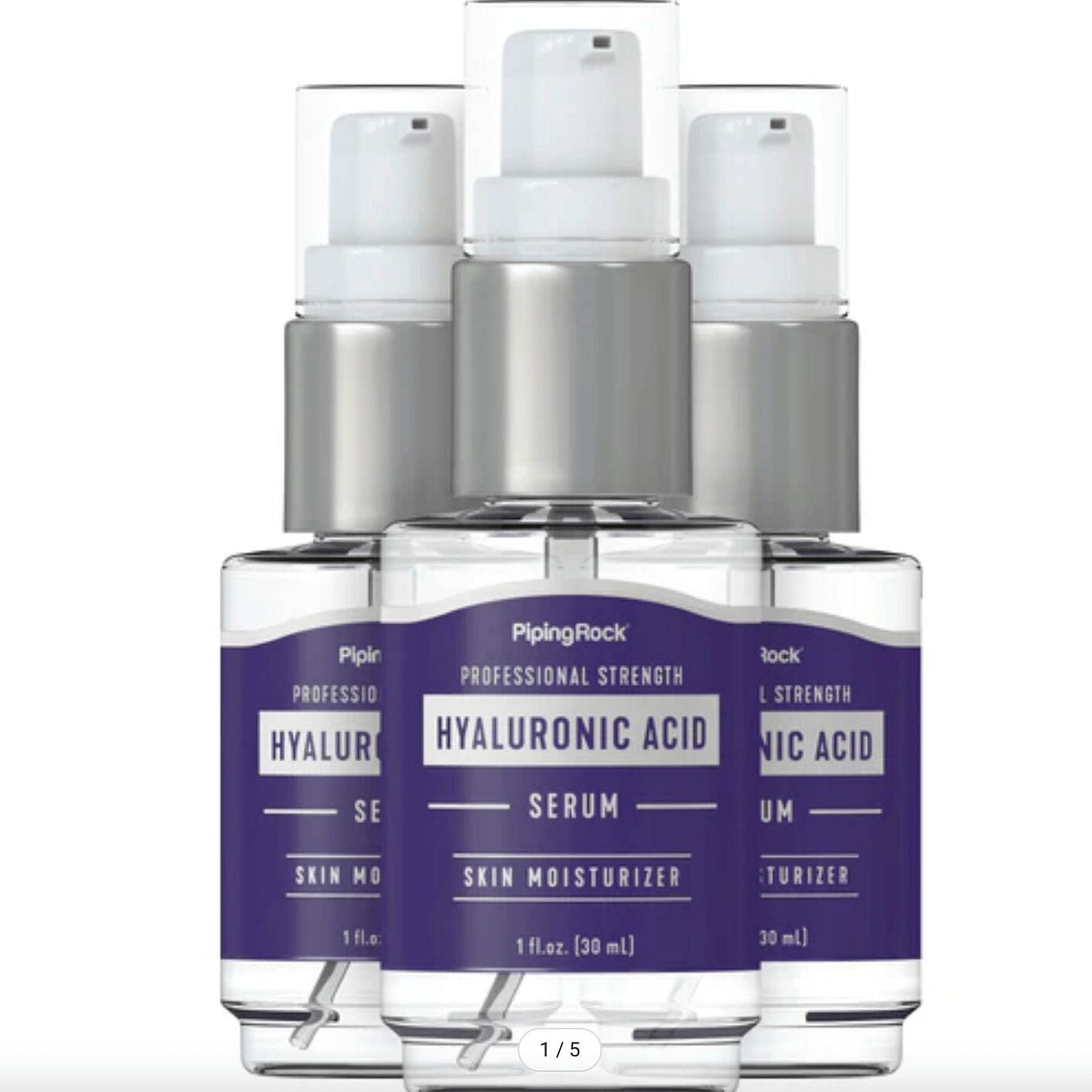 Hyaluronic Acid Serum 1 fl oz 30 mL 3 pump Bottles 1 bottle