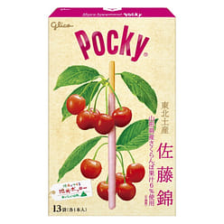 GLICO POCKY  Nishiki Cherry Flavored Crispy Sticks 13 packs 1 box