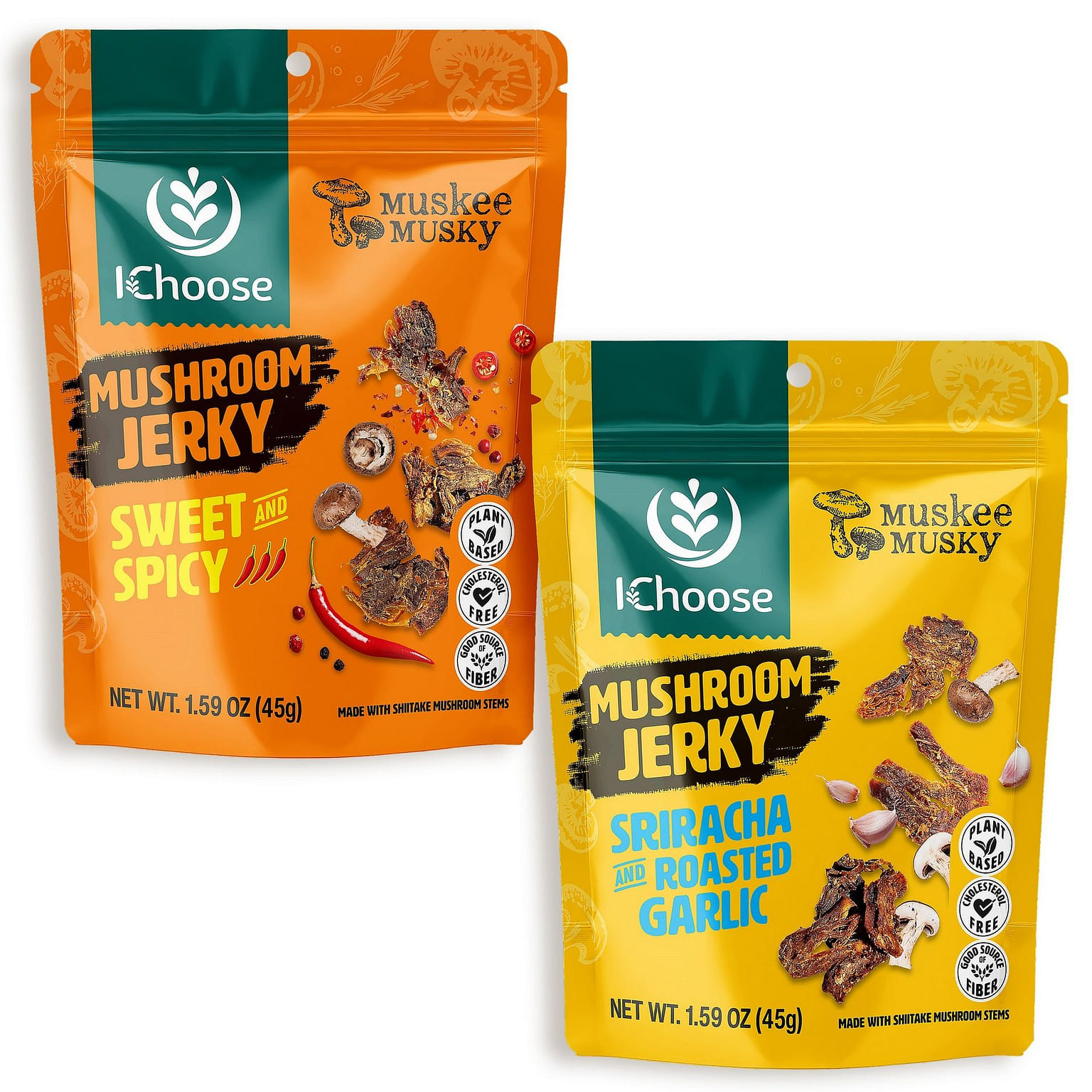 Mushroom Jerky, Mix Variety Flavor 45g 2 Pack 45 그램
