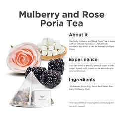 NESTLADY 산딸기 장미 복령 차, 비타민 C 미용 차 20 개입